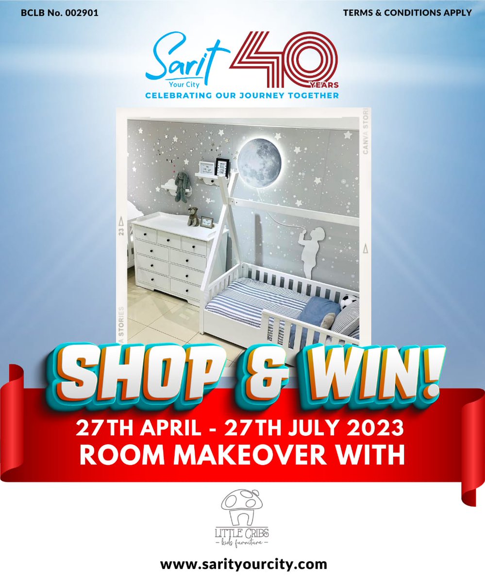 Happy Anniversary, Sarit! Wishing you many more years of success and growth. 
#SaritAt40
Shop At Sarit And Win.