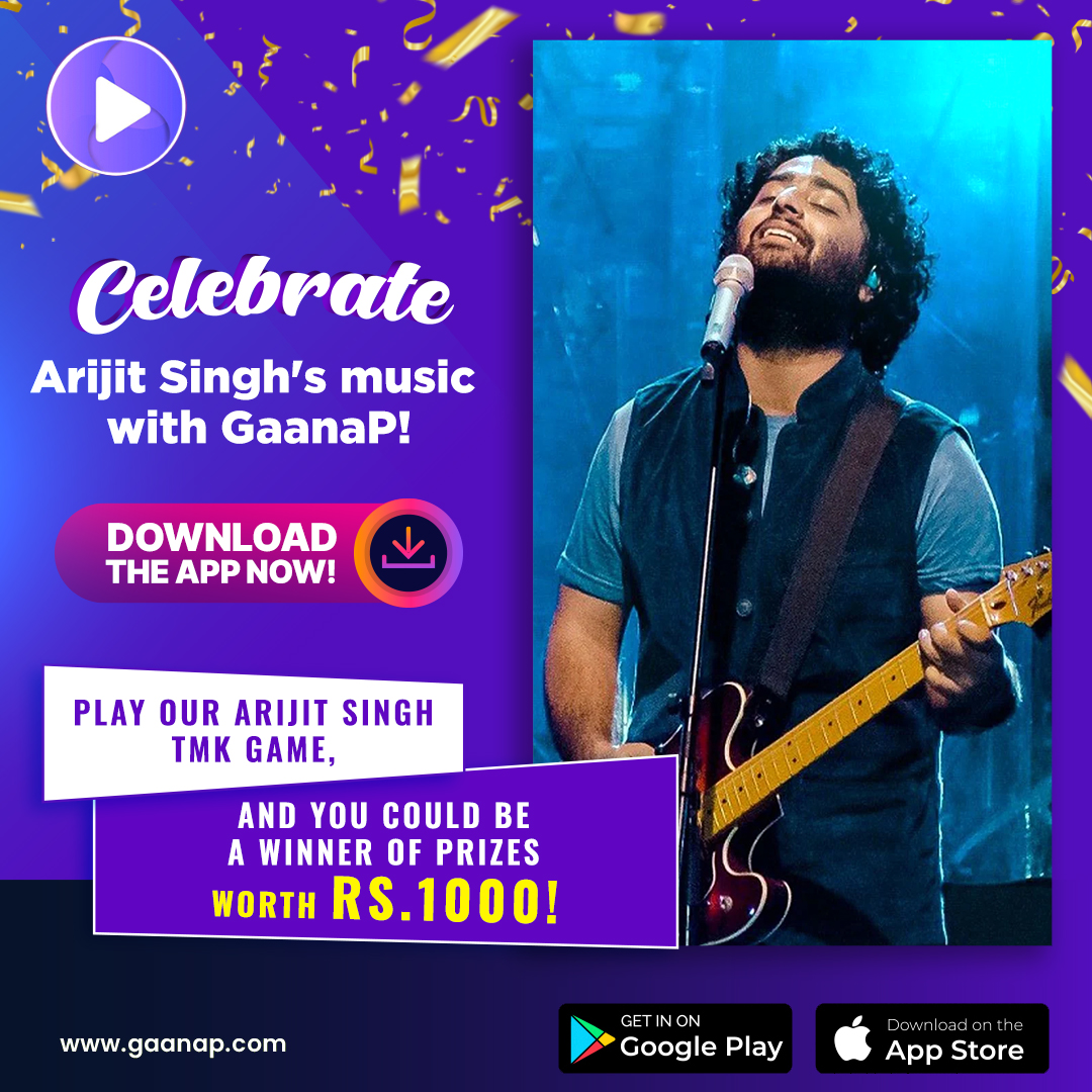 GaanaP's tweet photo. It's time for Arijit Singh birthday celebration. Download the GaanaP app and Play games to get a chance to win 📷

Here’s how to enter:⁠
1. Like the post & follow @gaanap1 profile in instagram
2. Download GaanaP app & Play Happy B-Day Arijit (Teen Maar Khan game)
3. Post a pic of your score of the Teen Maar Khan game in your IG story & Tag @gaanap1
4. Use the hashtag #GaanaPContest
5. The one with the highest score will win prize worth ₹1000

#gaanap #musicgame #musicfans #hindisongs #bollywoodsongquiz #gaanapcontest #teenmaarkhangame #bollywoodsongs #arijithsingh