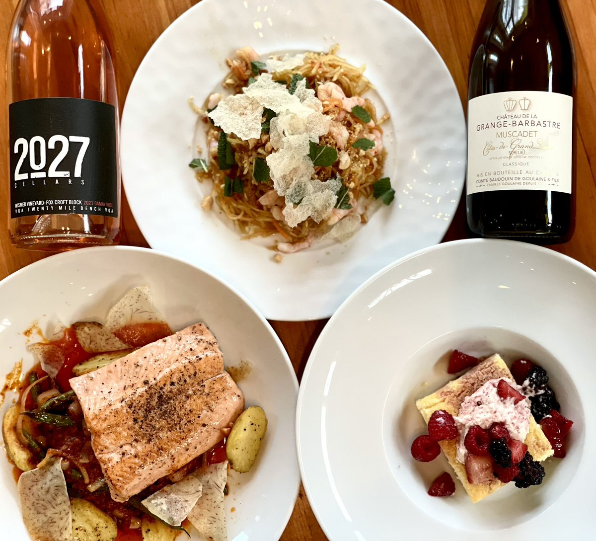 Did somebody say Papaya Salad, Rainbow Trout AND Japanese Cheesecake?!

Available today through Saturday for pickup or delivery! 3-course meal starts at $50 or enjoy it with a loved one along with some great wines for $160+HST. 

Link in bio!