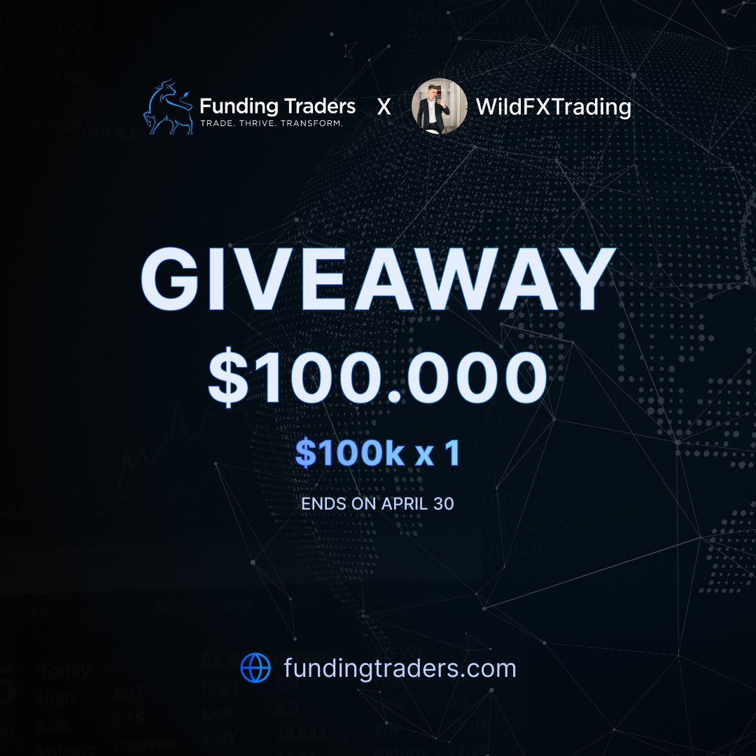 $100k Funding Traders Challenge Account Giveaway 🤑

 - Follow <a href="/FundingTraders_/">Funding Traders Team</a> &amp; @WildFXTrading 
- Like, Comment, Retweet this post
- Tag 2 Trader Friends

Winner announced on Sunday. Good luck ❤️🍀