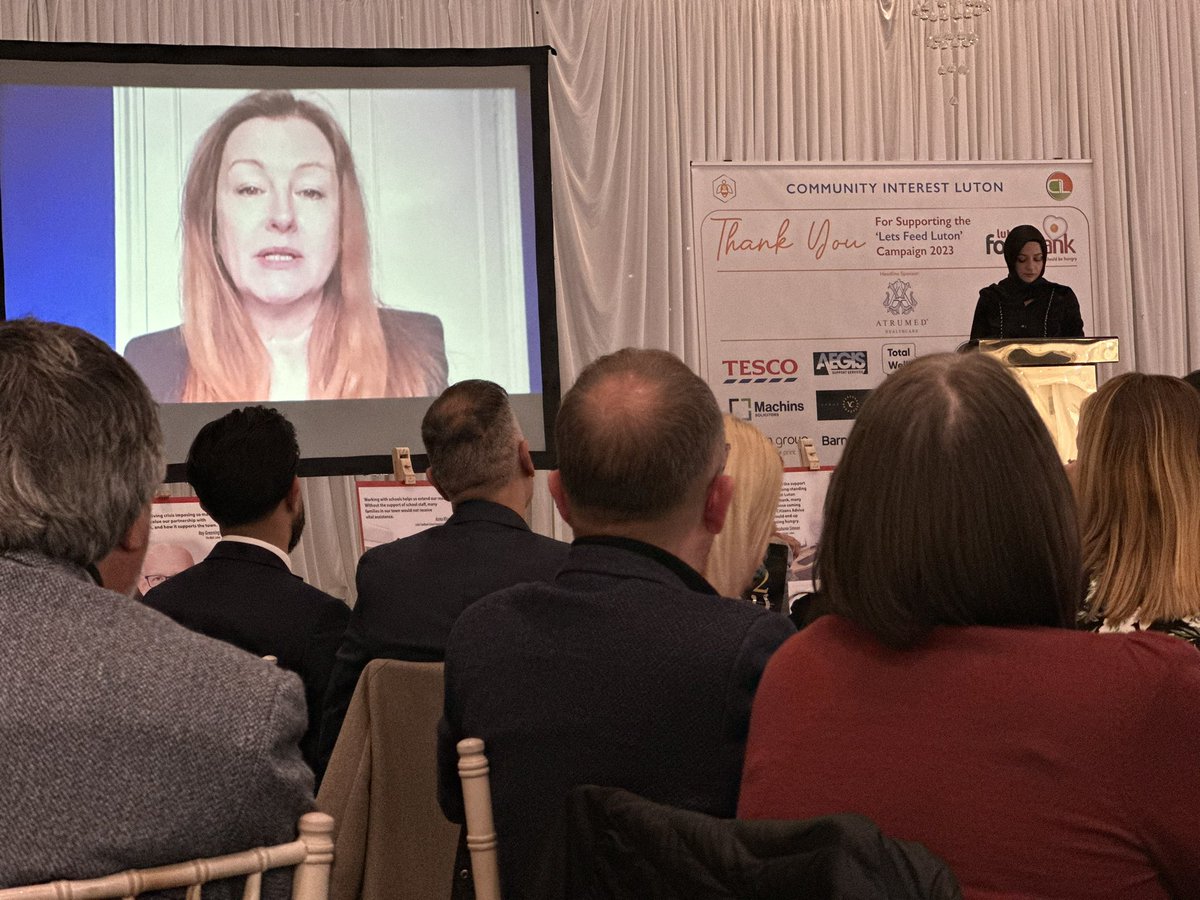 Thank you for Helen from <a href="/the_young_fdn/">The Young Foundation</a> for her virtual speech. Helen hopes we are not celebrating <a href="/LutonFoodbank/">Luton Foodbank</a> in ten years time- hoping, like all of us, that there will no longer be a need for it. #DrinkTeaRaiseMoney #LetsFeedLuton