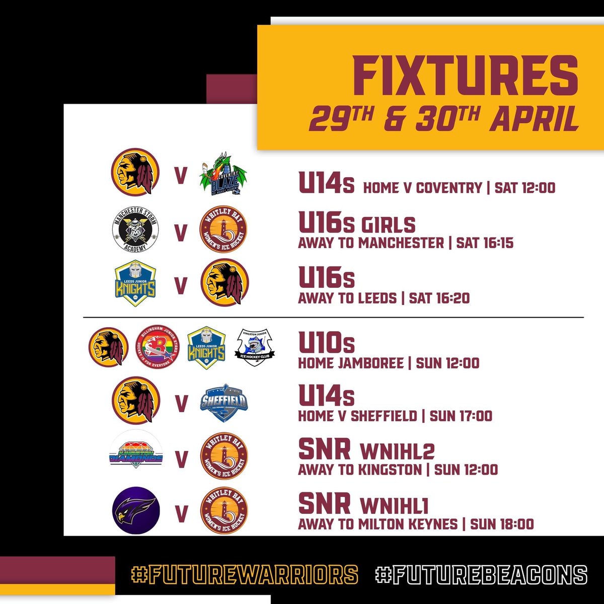 WhitleyWarriors's tweet image. A busy weekend for the Whitley Bay Juniors and Women! #futurewarriors #futurebeacons #itswhatwedo