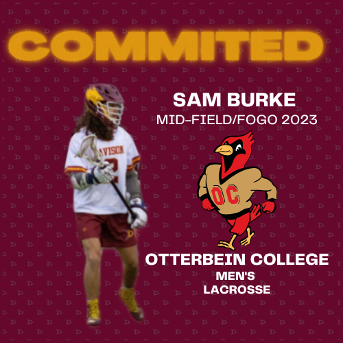 DavisonLax's tweet photo. Congratulations to Sam Burke on his commitment to Otterbein College. The Cardinals got themselves a great player and person. So proud and happy for you Sam. #dirtybirds_ https://t.co/G8lIN6QCTQ