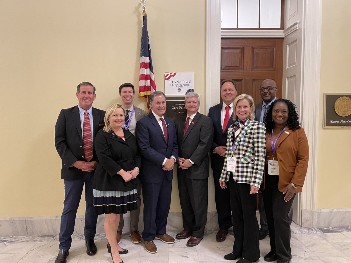 ALBeverageAssn's tweet photo. Thank you @USRepGaryPalmer for sharing time with our Alabama beverage industry leaders in DC this week. Our companies are bringing more choices with #lesssugar #deliveringchoices
#abaflyin2023 https://t.co/j4NibeKDks