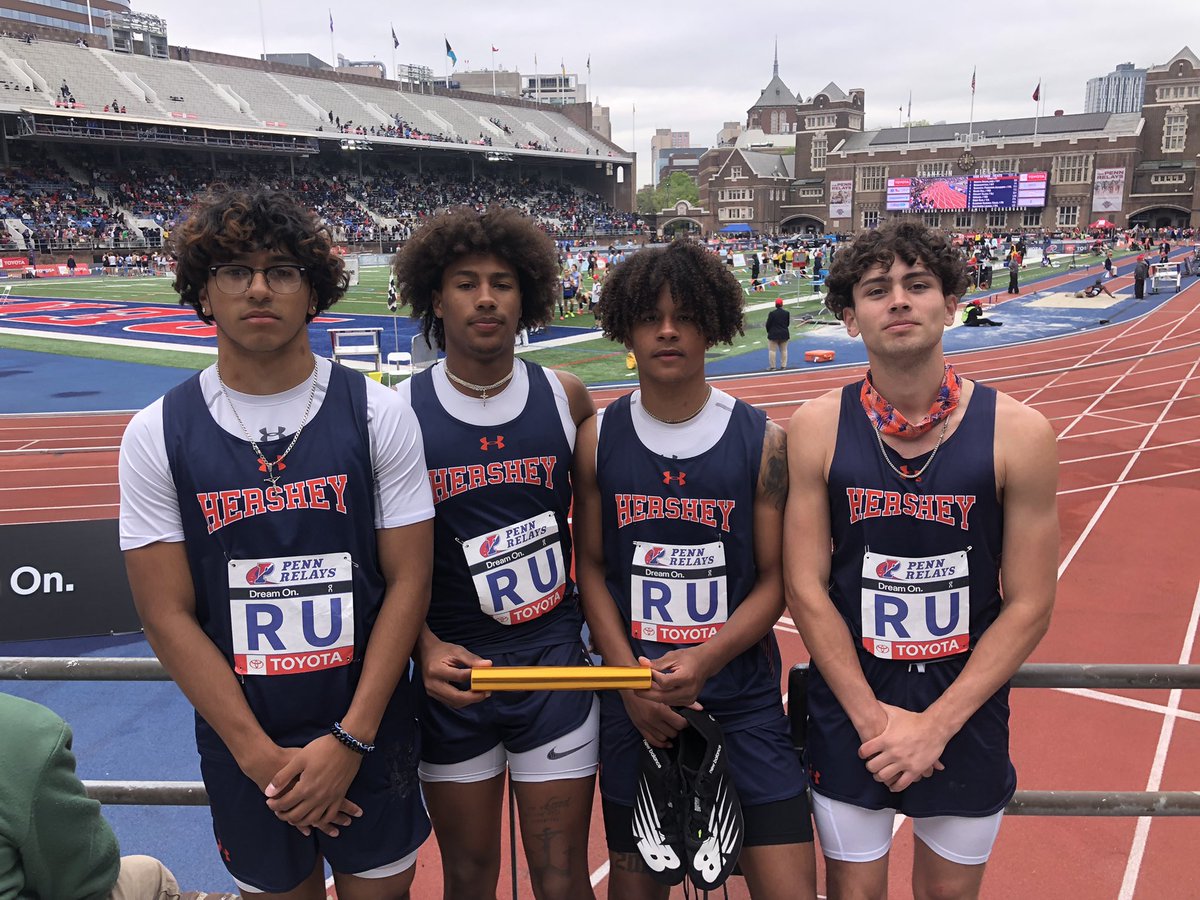 HersheyHS Track (@hersheytrack) on Twitter photo 4x100m Hershey boys - Josh Fisher, Amonyay Pritchard, Marcus Sweeney, Joe Agurto 🔥 <a href="/DTSDathletics/">Hershey Athletics</a> 4x100m Hershey boys - Josh Fisher, Amonyay Pritchard, Marcus Sweeney, Joe Agurto 🔥 <a href="/DTSDathletics/">Hershey Athletics</a>