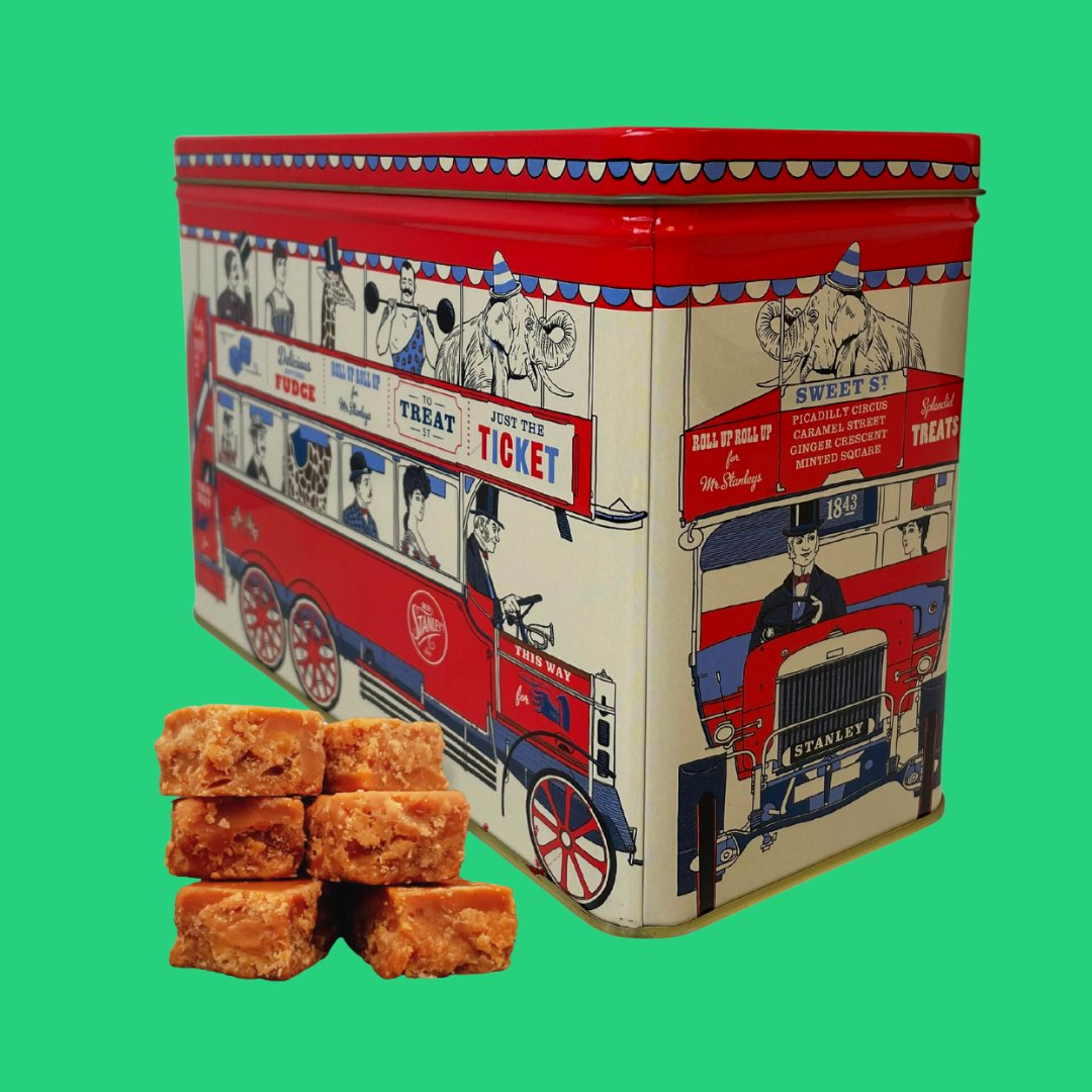 My Mouthwatering all butter fudge, packed in our iconic British London Bus Tin 🚌 

Indulge yourself with this buttery fudge made using only the finest of ingredients.  Perfect for any celebration 🎉  

Purchase my Tins here > bit.ly/3UDX4Kc