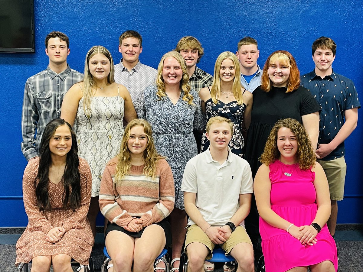 NHS Chapter inducted 13 new members.

Front: Lauren Klocke, Summer Toms, Sunny Bock, and Brenna Bowman
Middle: Elizabeth Lloyd, Addison Boell, Tiela Janssen, and Skarlett Allen
Back: Chandler Grossman, Charles Schon, Emmett Snyder, Wade Hunter, and Mark Lensch

<a href="/NatHonorSociety/">National Honor Society</a>