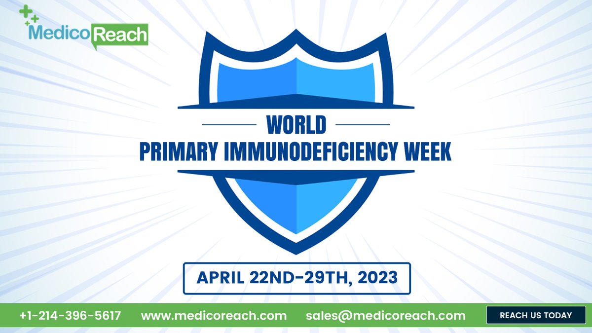 MedicoReach's tweet photo. Gear up for the global spotlight to be shining on immunodeficiency disorders as World Primary Immunodeficiency Week is just around the corner- happening from April 22-29.
#worldprimaryImmunodeficiencyweek #aprilawarenessdays #healthawarenessdays #medicoreach https://t.co/TZD7LtDICc