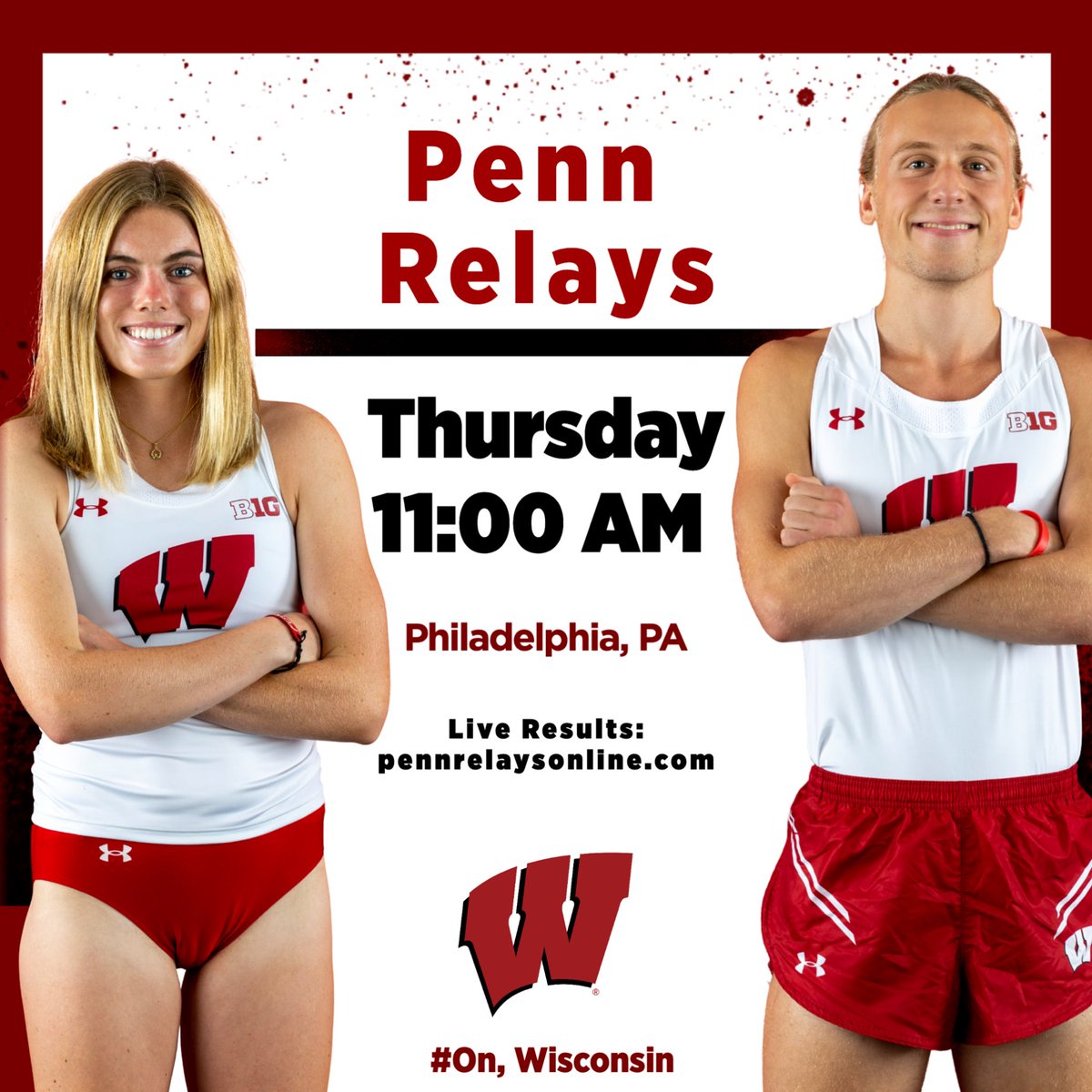 Day☝️from Penn Relays‼️

⏰ 11 a.m CT
📍Philadelphia, Pa. 
🏟️ Franklin Field 
🖥️ FloTrack ($) 
📊 pennrelaysonline.com/Results/schedu…