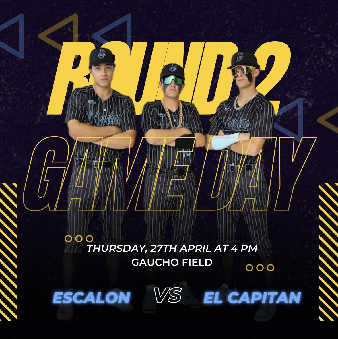 ECapbaseball's tweet photo. Game day! Gauchos will host Escalon today in game 2 of our series! JV starts at 3:30, Varsity starts at 4pm! Come out and cheer on team! Go Gauchos!! @ElCapAthletics @ecgauchos #2homegamesleft #family #teamgame https://t.co/TuWnsS2Arb