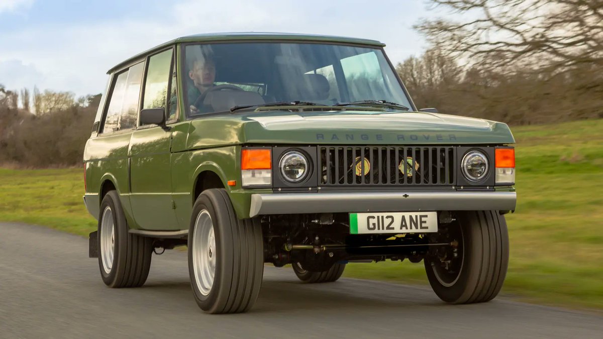 BBC_TopGear's tweet photo. This old Range Rover has been given a 450bhp Tesla drivetrain. Electric ‘regeneration specialist’ Inverted reveals first ever car: a £270k EV restomod → https://t.co/T8kznb6kWB https://t.co/dBs34g6AHX