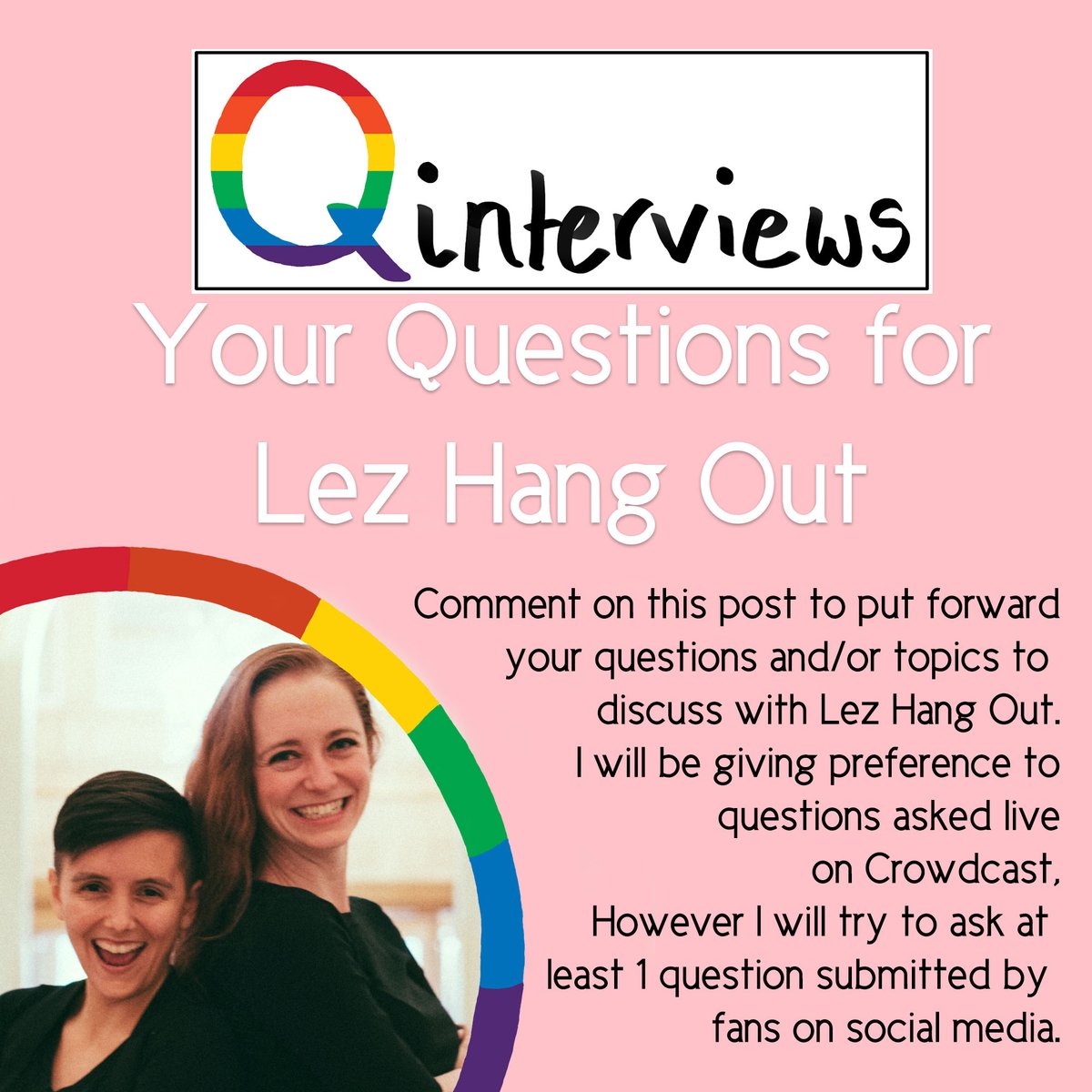qinterviews's tweet photo. Do you have any questions you would like me to ask @lezhangoutpod, Or any topics you would like us to cover? Please leave them as a comment on this post if you can't join us live and I'll do my best to get too as many as I can.
#Qinterviews https://t.co/DgBqTCJhTe
