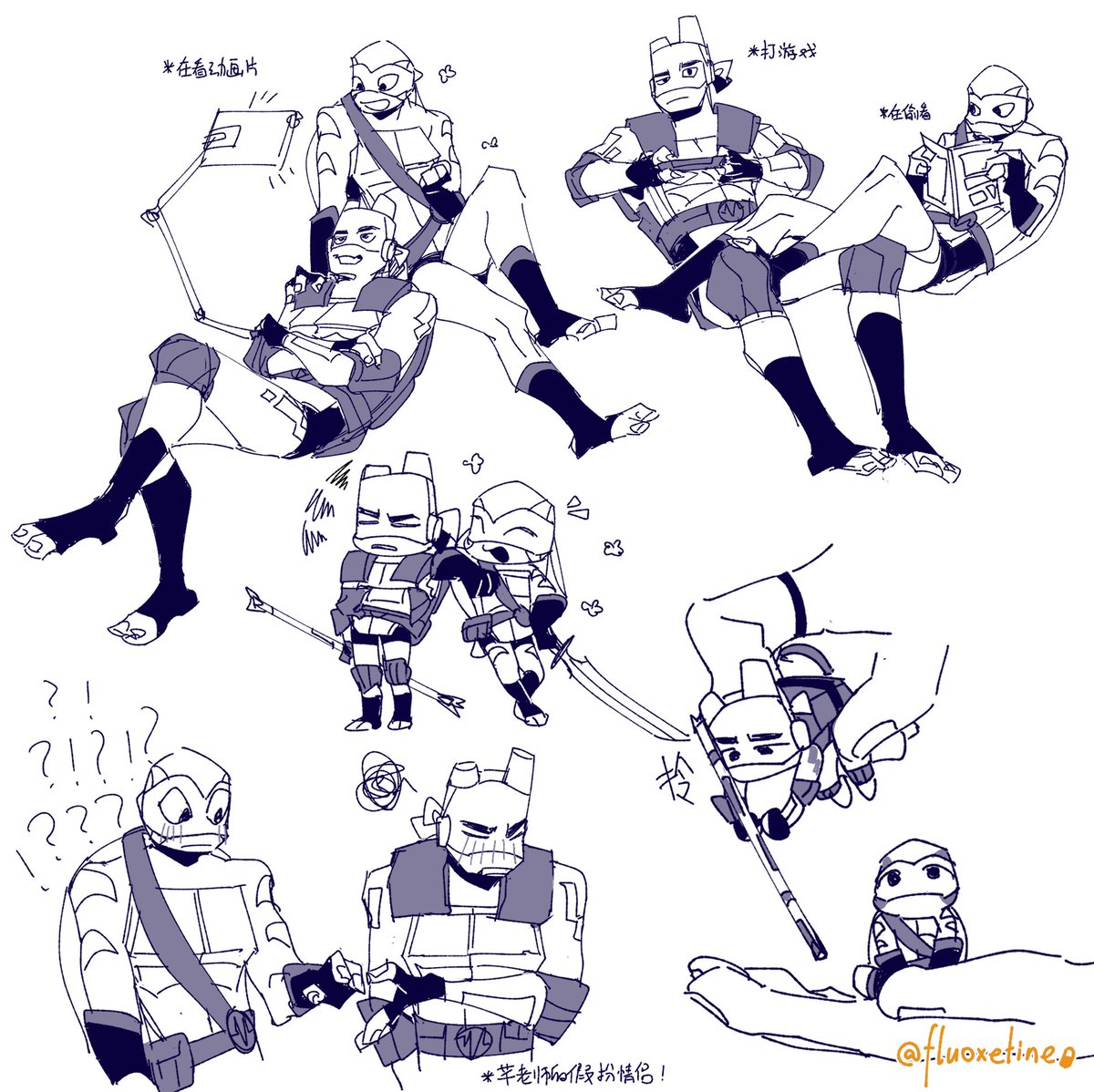 附上药老师的一整页合集💜💙

#18DL