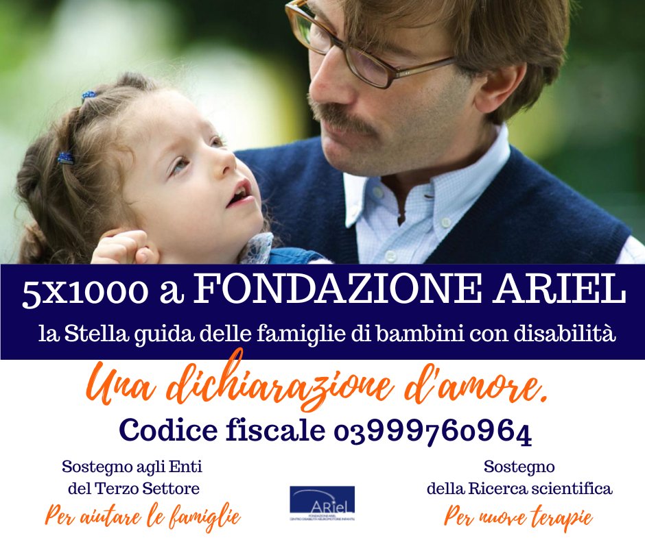 In questo sguardo c'è una richiesta d'aiuto. Accoglierla non ti costa nulla.
Con il tuo #5x1000 a <a href="/FondazioneAriel/">Fondazione Ariel</a> puoi fare la differenza per tanti bambini con Paralisi Cerebrale
👉Codice fiscale 03999760964 
Trasforma la dichiarazione dei redditi in una dichiarazione d'amore💙
