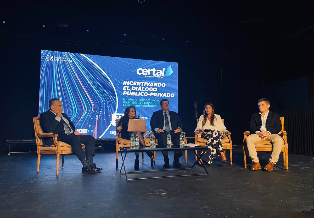 grupoisos's tweet photo. #PuntaShow2023 | El primer panel @certalatam del día está conformado por:

🔹 Miguel Ignacio Estrada,  @lacnic 
🔹 Sergio Piris, Telecom Argentina
🔹 Jueza Dolores Sánchez
🔹 Dr. Jorge Barrera

🟡 Modera: Virginia Cervieri, @Calpyc 

Seguilo en vivo 🔴https://t.co/haZQmFG9eJ https://t.co/oozBFsZZQJ