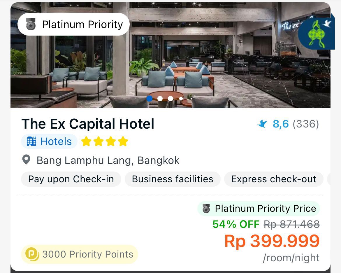catsedih's tweet photo. Namanya The Ex Capital Hotel, harga segitu karna lg diskon di Traveloka! di traveloka selalu ada promo akomodasi (hotel, villa, resort, apartments, glamping) TIAP HARI ❤️

Nih gue spill kode kupon hotel s.d 500K &amp; villa resort s.d 750K https://t.co/fF73wqjIWo https://t.co/rY62bKRY1k
