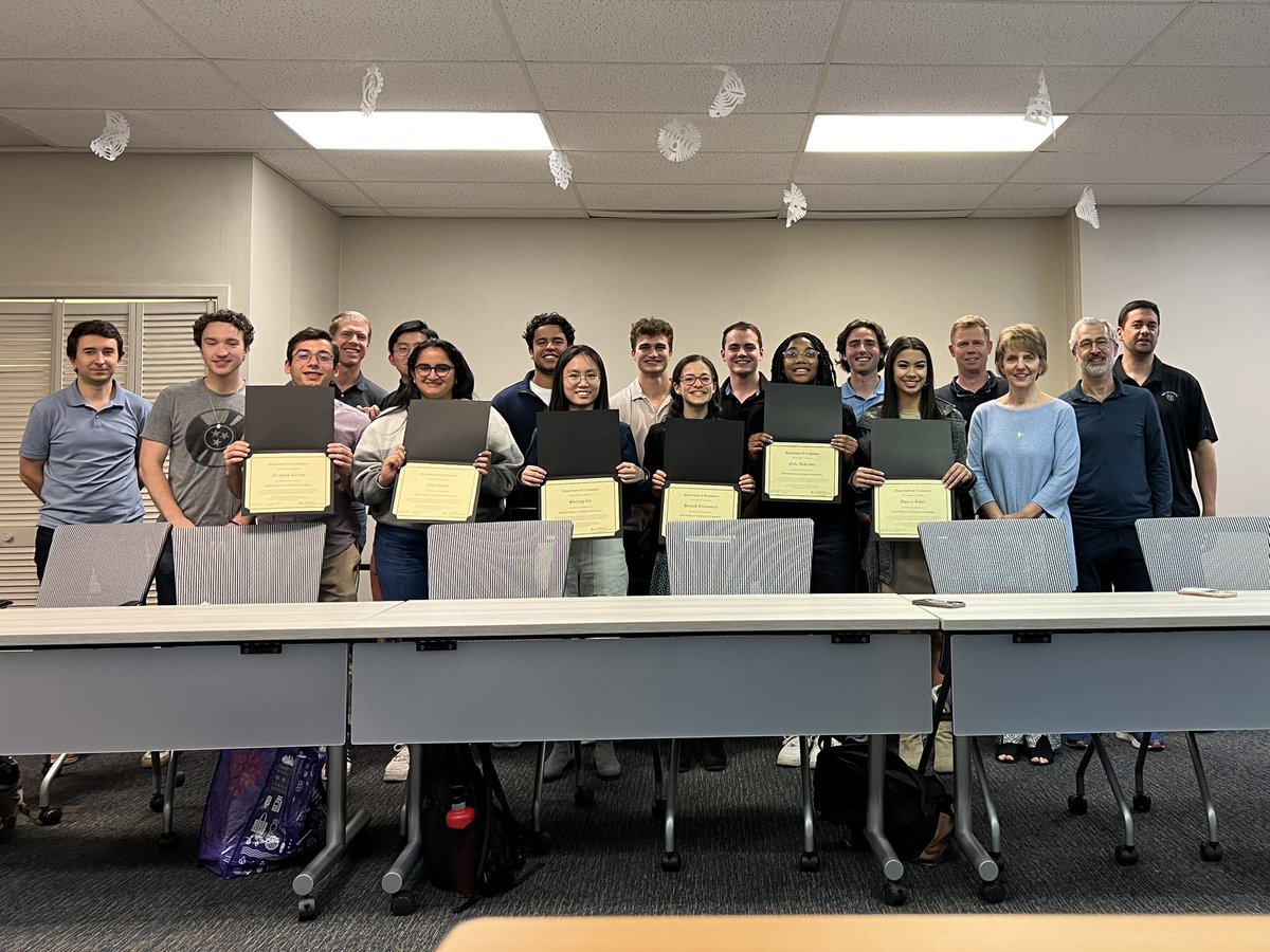 Congratulations to our <a href="/UNC_econ/">UNC Economics</a> students who completed the DATA Science credential in Economics. So many opportunities await you. <a href="/unccollege/">UNC College of Arts and Sciences</a> <a href="/UNCSDSS/">UNC School of Data Science and Society</a>