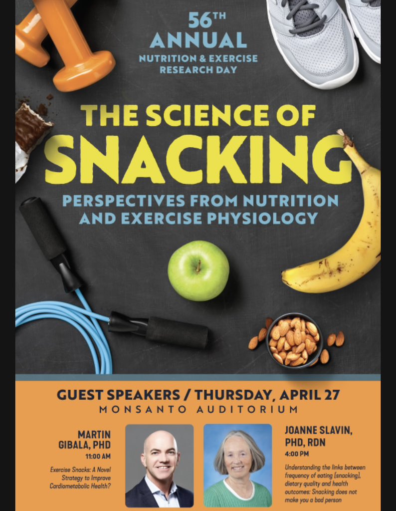 Join us for Nutrition and Exercise Research Day, "The Science of Snacking".