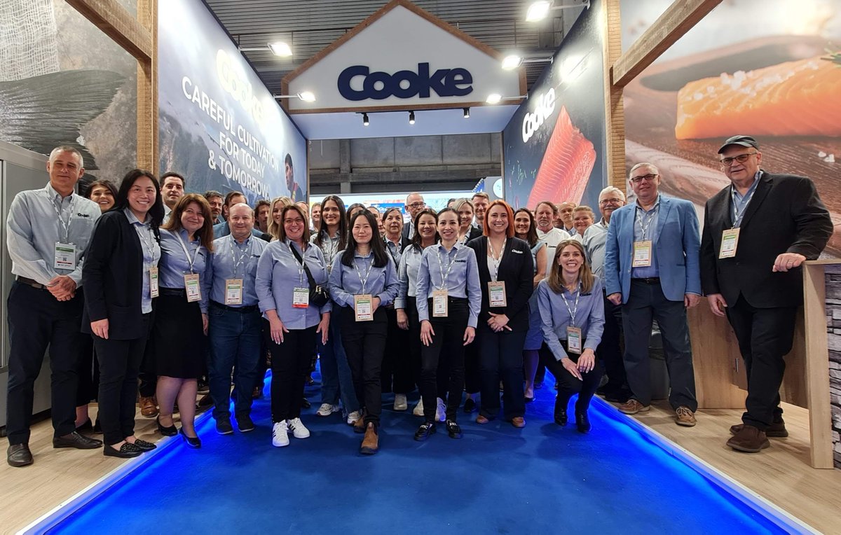 cookeseafood's tweet photo. Thank you! Gracias! Merci! Team Cooke appreciates your business @SeafoodExpo_GL in Barcelona, Spain!

A world of #seafood at your fingertips https://t.co/rChliJtFeX

#SEG2023 #seafoodexpoglobal #SEG23 https://t.co/7JQ11q0L9f