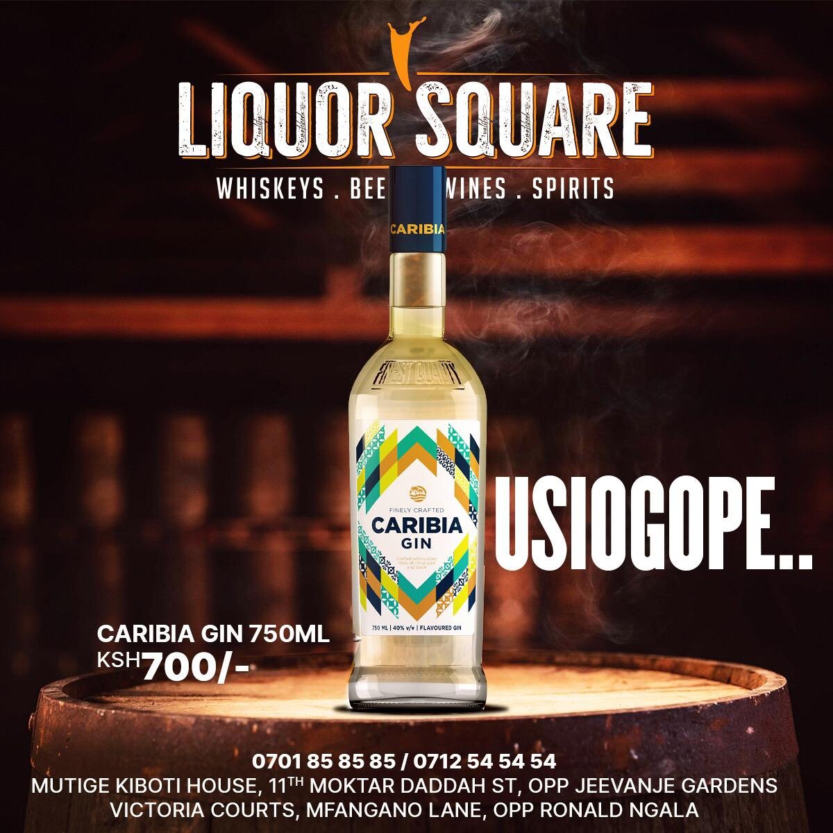 LiquorSquareLtd's tweet photo. Caribia Usiogope!
Introducing Caribia Gin 750ml, the perfect blend of botanicals for a refreshing gin experience! 🌿🍸 Now available at an unbeatable price of Ksh. 700. Call 0712 54 54 54 to order now! #PombePOApricePOA https://t.co/7hfgKRukCB #CaribiaGin #RefreshingBlend https://t.co/aPeHZCyihF