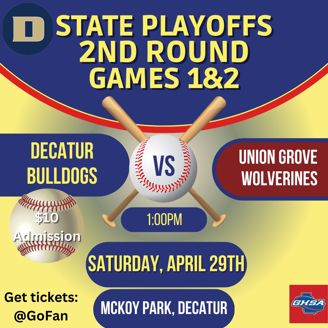DHSbaseballdogs's tweet photo. The 1st Round atmosphere was great. Let’s make the 2nd Round even greater. Thanks, Decatur‼️🤝
@CSDAthletics1 @DecaturSports @Decaturish @CityofDecaturGA https://t.co/EEvdLDneQX