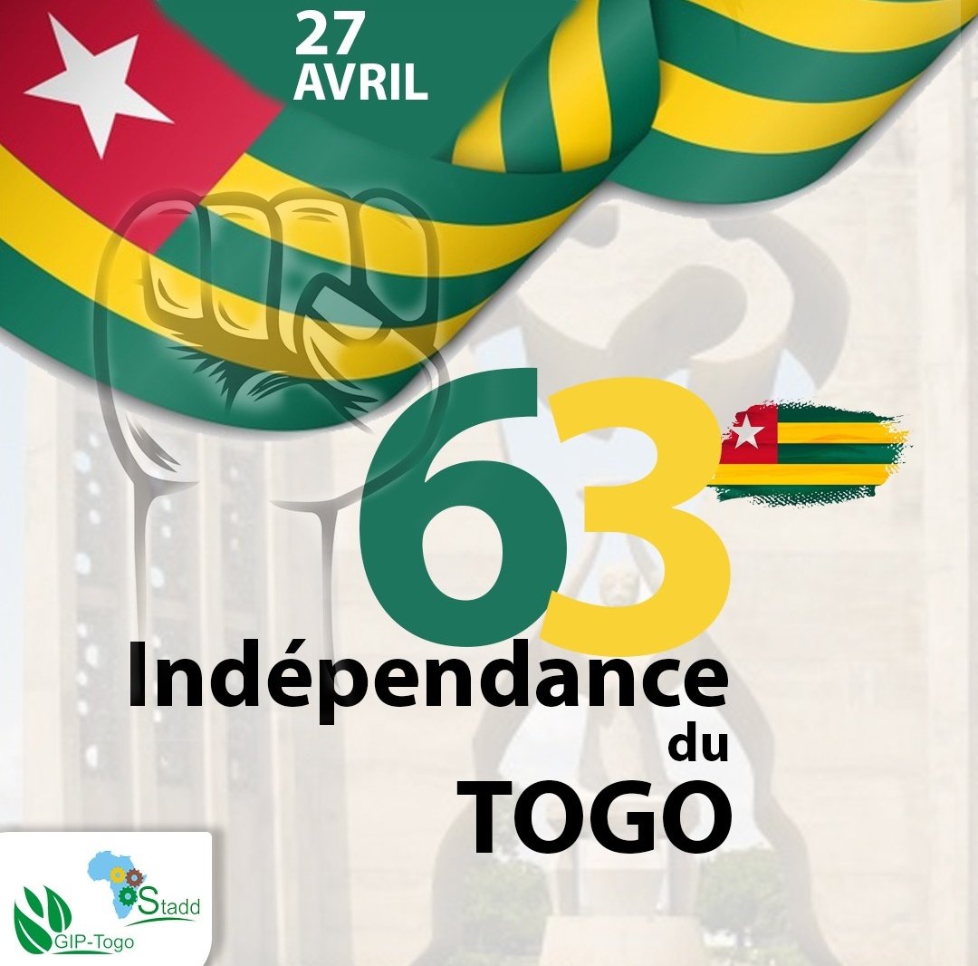 Bonne fête d'indépendance au Togo 🇹🇬❤️
<a href="/DogbeVictoire/">Victoire Dogbe</a> <a href="/faiejtogo/">faiejtogo</a> <a href="/GouvTg/">Gouvernement Togolais</a> <a href="/TogoOfficiel/">République Togolaise</a>