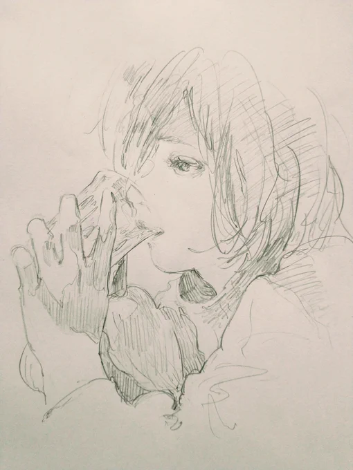 今日の練習ドローイング✎* 
