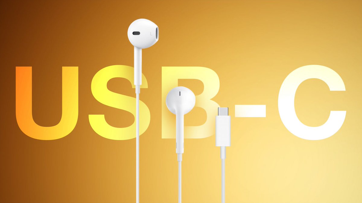 MacRumors's tweet photo. EarPods With USB-C Said to Be in Mass Production Ahead of iPhone 15 Launch https://t.co/dG9tk08dqv by @rsgnl https://t.co/ig0dYJ55mj