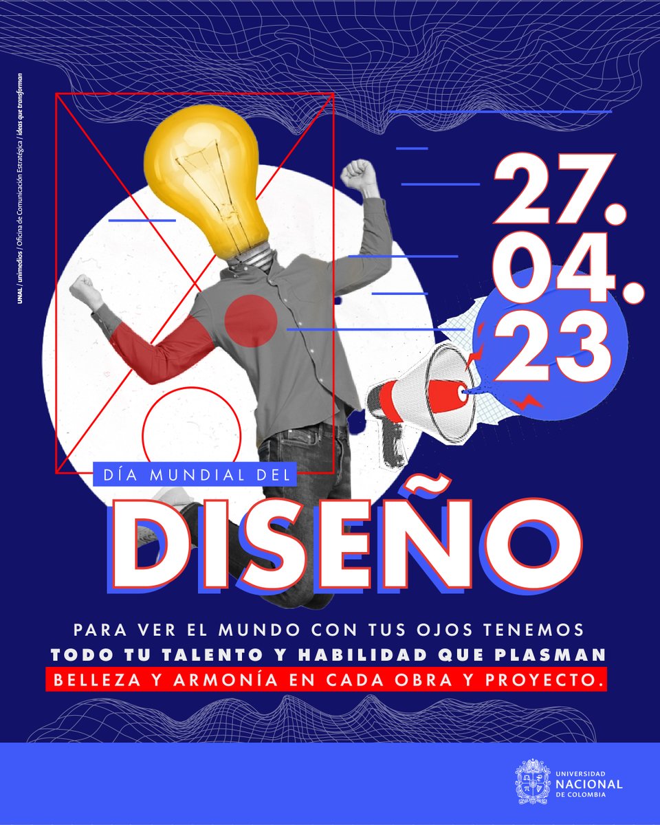 UNALOficial's tweet photo. #SomosUNAL “El diseño gráfico no es lo que ves, sino lo que debes hacer que otras personas vean” Edgar Degas | Hoy celebramos el Día Mundial del Diseño Gráfico con todos los docentes, estudiantes y egresados que son y han hecho parte del programa en sus #60Años ✏️ @Facultad_Artes https://t.co/zddpKKyb2W