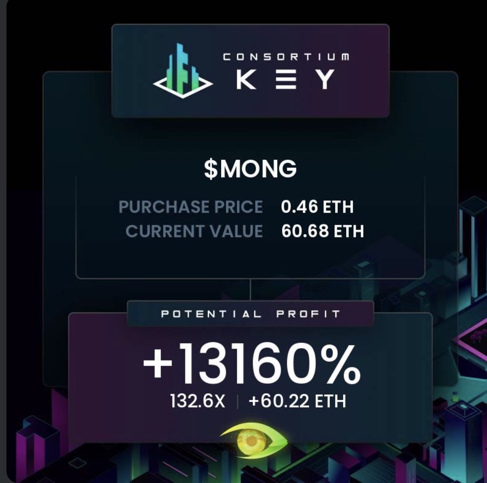 People: “memecoin szn is over”

Consortium Key Degens: “it’s never over - $MONG “

Key In to the best trading tools &amp; group around👇
opensea.io/collection/con…