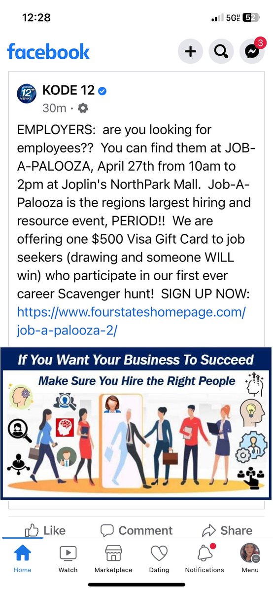 kaley8705's tweet photo. Come out to JOB-A-PALOOZA today! @OzarkCenter will have a fun table set up! We would love to talk to you about employment opportunities! #hiring #mentalhealth #jobapalooza https://t.co/ktAaXfAEvs