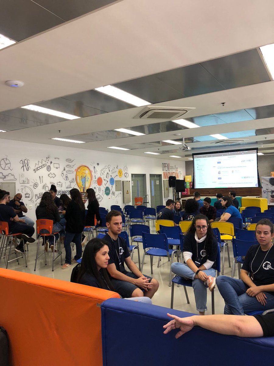 globalshapersrp's tweet image. Interaction with participants at Watch Party Brazil about expectations for the event.

@techchange #GDDF2023