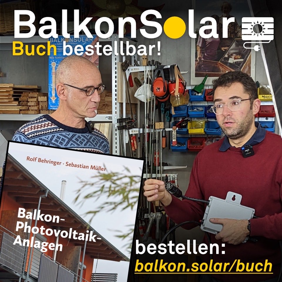 Das #Balkonsolar Buch ist da: 97 Seiten mit allen Infos über #Steckersolar, Anbringen, Aufhängen, #Upcycling, Anmelden, Kaufen und Basteln.

🛒 bestellbar unter: balkon.solar/buch

Für alle die sich fundiert &amp; praktisch in das Thema einlesen wollen.