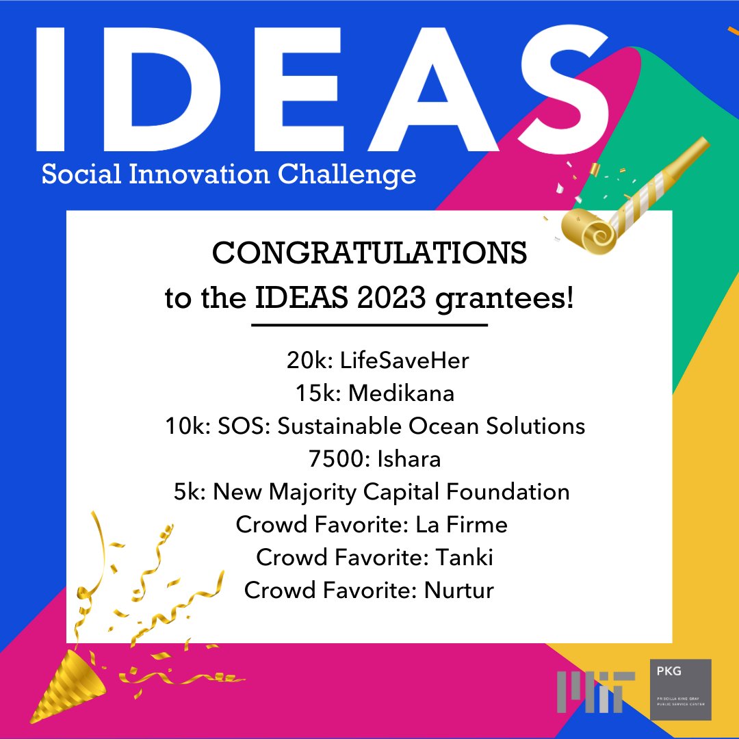 🎉 Join us in congratulating the 2023 IDEAS Social Innovation Challenge grantees! 👀 Keep an eye on our social media to learn more about how each team is working to build a better world!