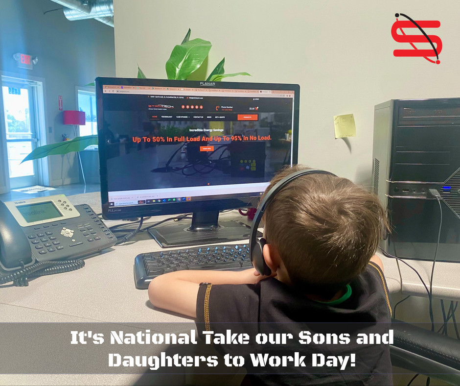 striatech's tweet photo. Today, on National Take our Sons and Daughters to Work Day, Striatech's youngest future engineer within the US operations decided to drop in and learn a bit about the most intelligent switched reluctance motor out there. #futureengineer #wheremindmeetsmotor https://t.co/Jjci571gu6