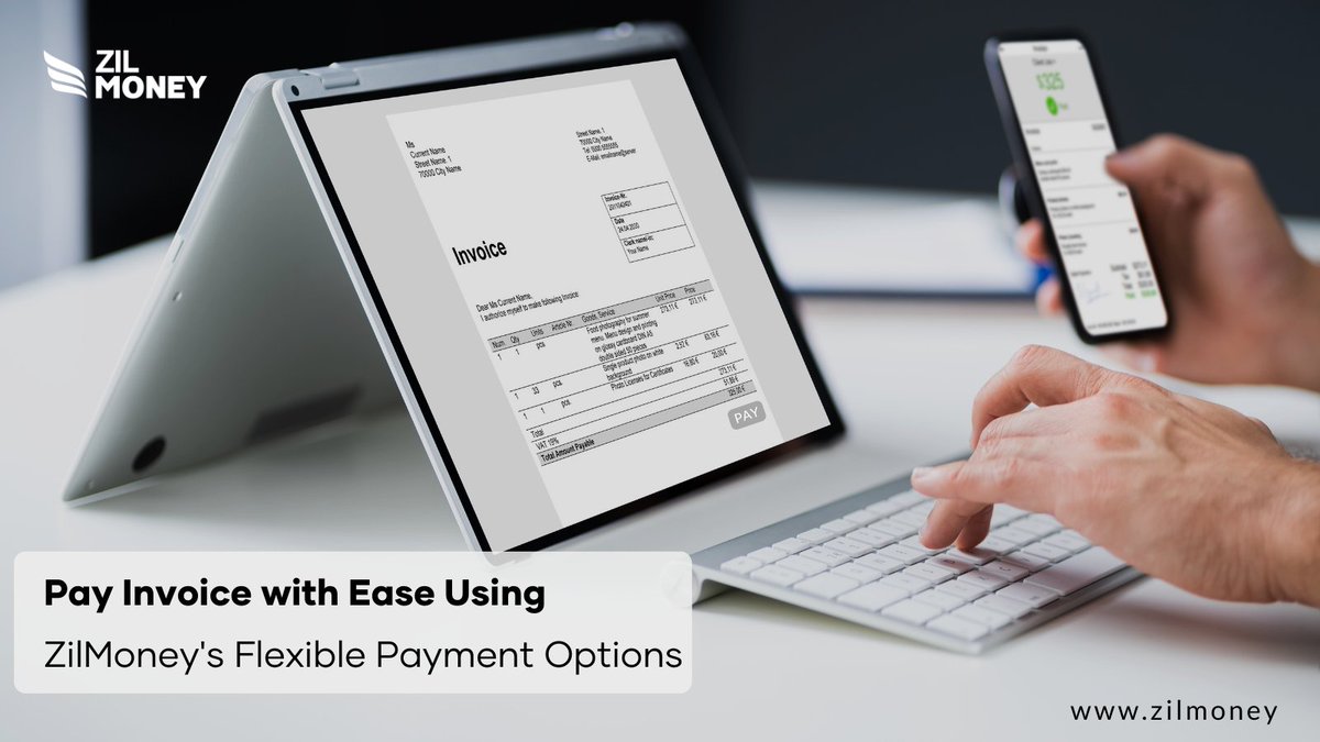 quick_money123's tweet photo. Say goodbye to the hassle of paying invoices with ZilMoney's convenient payment methods. Our platform offers a variety of options, including checks, ACH, credit cards, and wire transfers. 

Learn more: https://t.co/8KU02h6mP3 

#PayInvoice #InvoicePayment https://t.co/8C8vpPSTdO