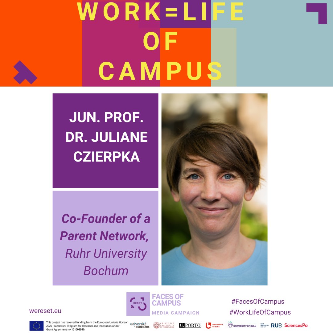 Reset_EUproject's tweet photo. #WorkLifeOfCampus 
💁‍♀️We talked with Juliane Czierpka @JCzierpka, Junior professor for Coal, iron and steel history and co-founder of a Parent Network. @ruhrunibochum 
Learn more: https://t.co/EDXSWXjXph
( 📸 Heike Engelmann) #FacesOfCampus #wereset #genderequality @RESET_Bochum https://t.co/aIuvux8XyT