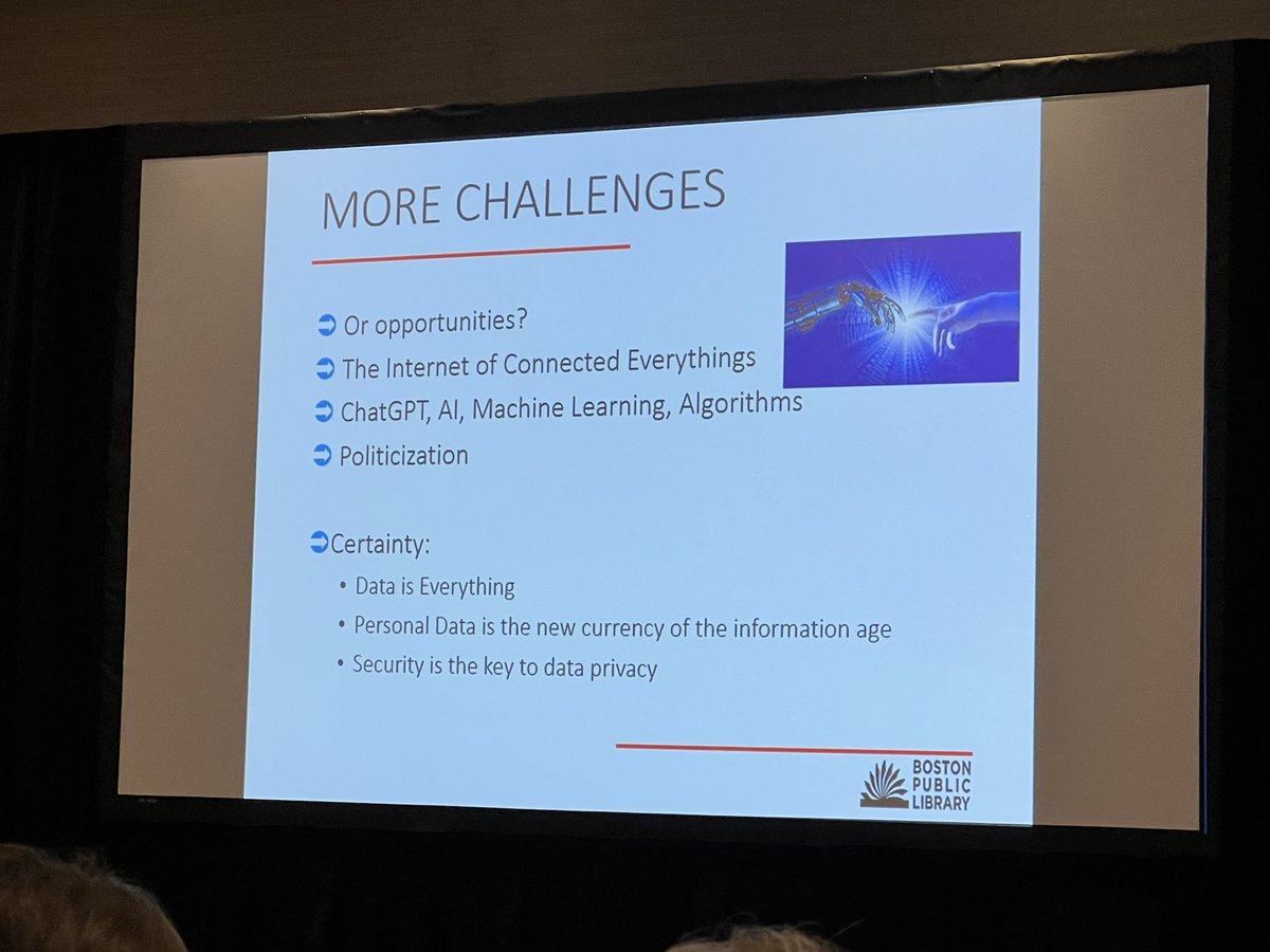 More challenges for libraries from David Leonard, where security is only one challenge #evgils #evgils23