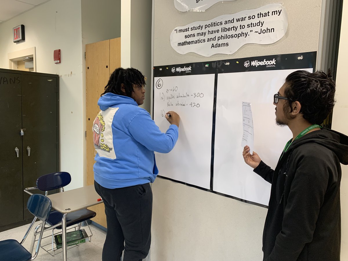 🤔🧠Today's the day! Evans is revving up critical thinking skills with a Building Thinking Classroom (BTC) 🚀🎉 Can't wait to see our students' minds in action! #BuildingThinkingClassroom #CriticalThinking #EngagedLearning, Thanks, Dr. Milou!