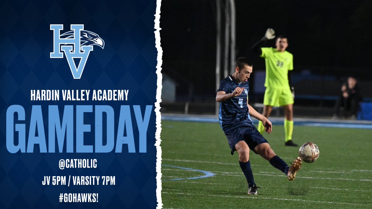 HVA_boyssoccer's tweet photo. Away Game Day! ⚽️💙

Come on out and support our boys tonight as they take on Catholic.

#boyssoccer #GoHawks

@HVAAthletics @HVAhawks
@HVAStudentSect @kchs_soccer 
@prepXtra @5StarPreps https://t.co/d0clklB3nw