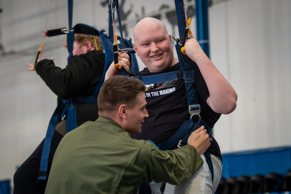 af_academy's tweet photo. What an honor for cadets to again host Cadet for a Day.   

Aiden is a cancer survivor and amputee and a day at the airfield was just what the doctor ordered.

The smiles tell you all you need to know!
#youracademy https://t.co/hiJI0w0X4F