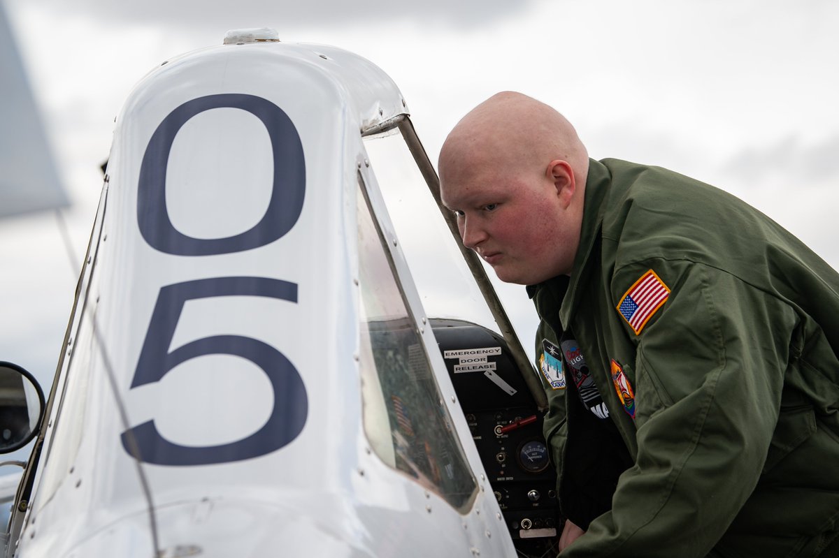 af_academy's tweet photo. What an honor for cadets to again host Cadet for a Day.   

Aiden is a cancer survivor and amputee and a day at the airfield was just what the doctor ordered.

The smiles tell you all you need to know!
#youracademy https://t.co/hiJI0w0X4F