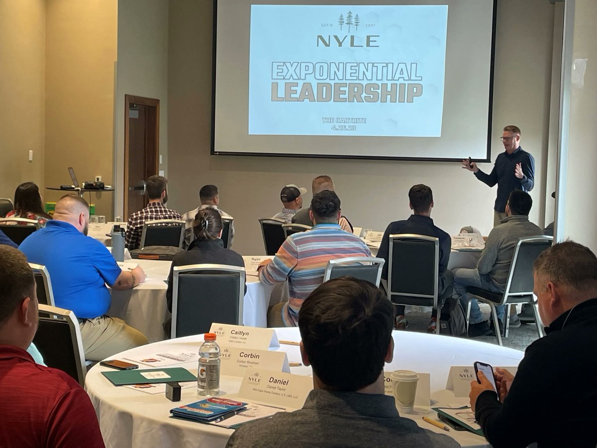 TheNRLA's tweet photo. Kicking off the 2023 #NYLE Spring Leadership Conference at The Kartrite Resort &amp;
Indoor Waterpark in Monticello, N.Y. with sales training from Bradley Hartmann! 

#NRLA #Association #RetailLumber #BuildingMaterials #WorkforceDevelopment https://t.co/qKXUfQsD2I