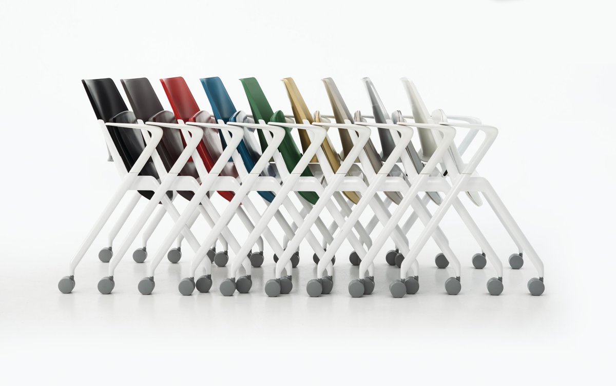 teknion's tweet image. One Kupp, two Kupp, three Kupp, four. All these nesting Kupps keeps us off the floor! 

Horizontal nesting of Kupp is a fresh approach to stacking chair design with minimal physical effort.

#teknion #kupp