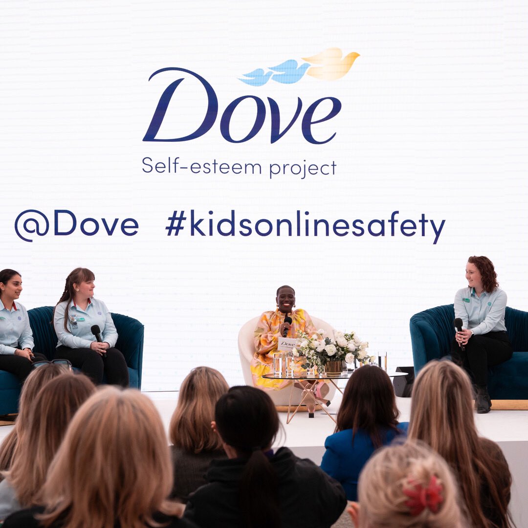 On Tuesday, Girlguiding advocates Jiya, Ellan and Katie spoke at the UK launch of @dove's campaign for #KidsOnlineSafety. 🧵1/4