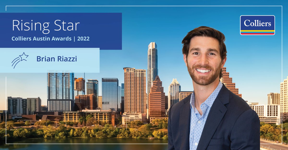 Colliers_ATX's tweet photo. Colliers Austin proudly recognizes Brian Riazzi for his continuous hard work during 2022. Thank you for all of your hard work, Brian!
#AustinCRE #ATXCRE #AustinTenantRepresentation #AccelerateSuccess https://t.co/hWcLzQHwhx