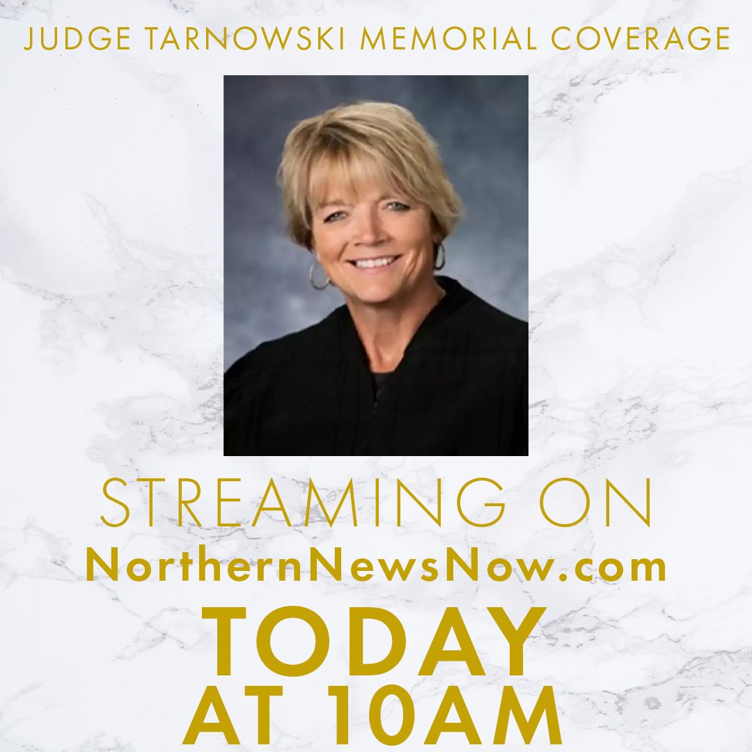 NorthernNewsNow's tweet photo. HONORING JUDGE TARNOWSKI: Northern News Now will be live-streaming Judge Sally Tarnowski's memorial service at the DECC starting at 10 a.m. today. You can watch on https://t.co/CLvH1MsK8I or on our Facebook page. https://t.co/cIYGfXRYSn