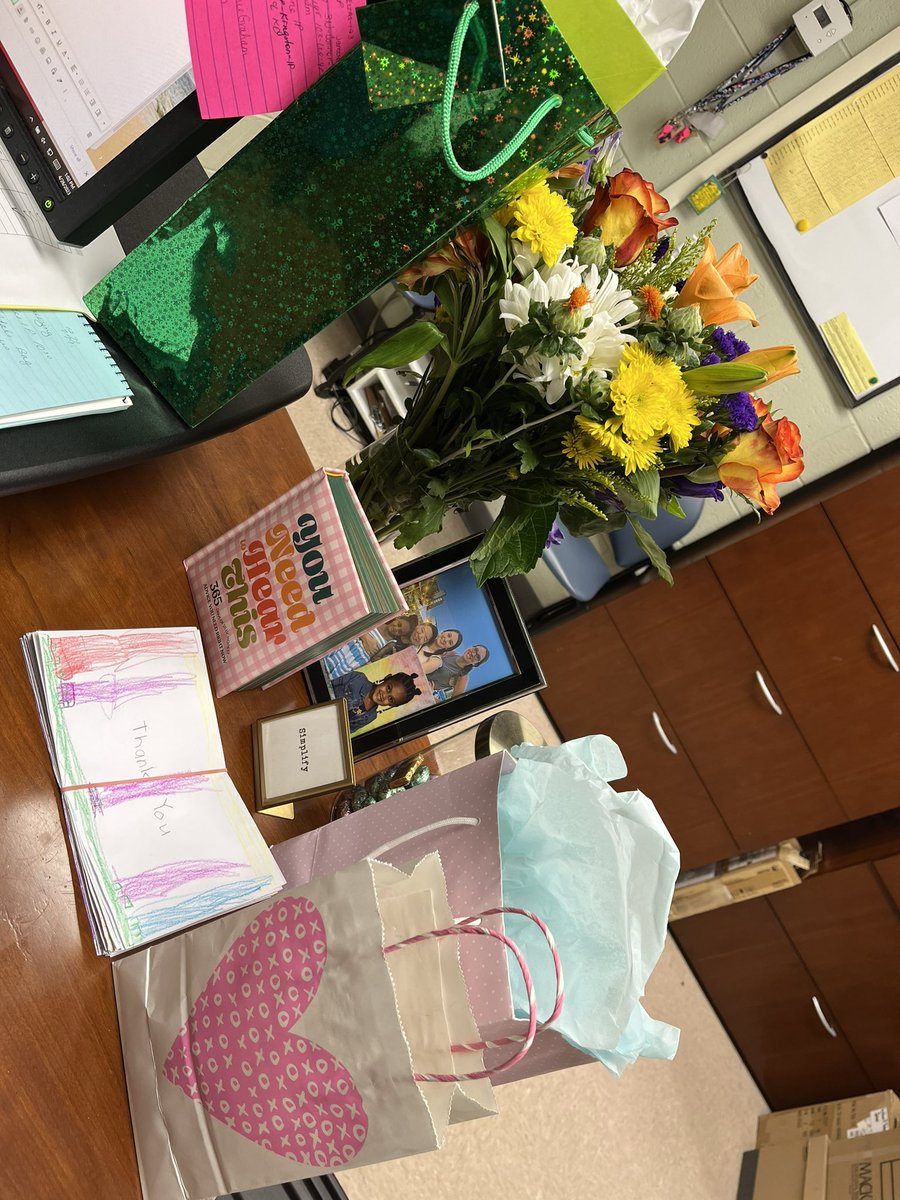 Feeling the love and spoiled rotten. Love my Tatem family.  Thank you teachers, students Brian and PTA. #tatemtweets #collsedu