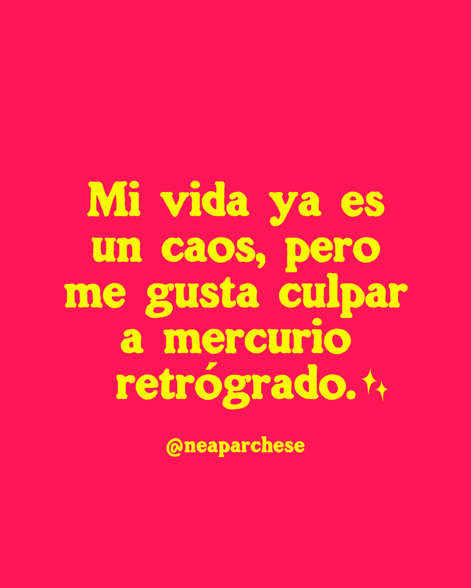 neaparchese's tweet photo. Mercurio retrógrado me está respirando en la nuca, Marce 😩✨ https://t.co/Q0GFNLyL3N