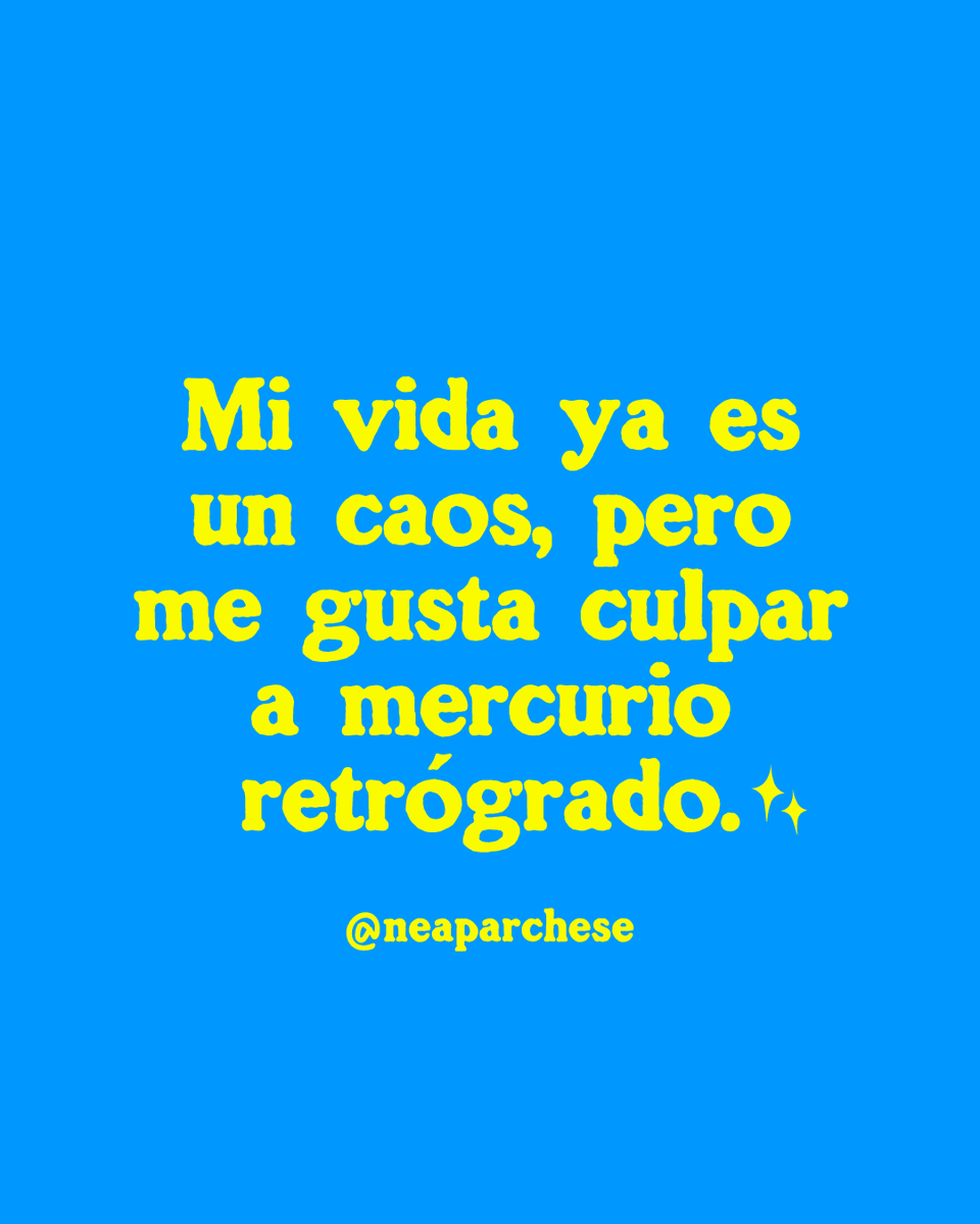 neaparchese's tweet photo. Mercurio retrógrado me está respirando en la nuca, Marce 😩✨ https://t.co/Q0GFNLyL3N